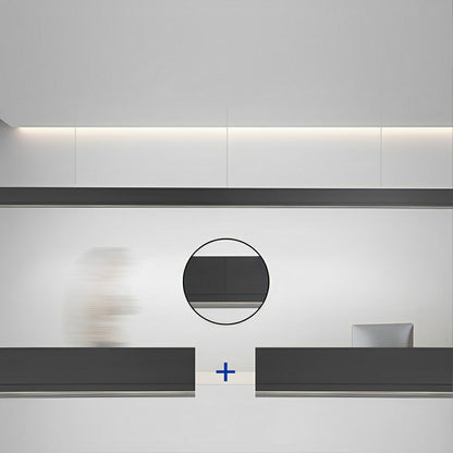 Minimalist Up&Down Linear LED Strip Office Suspended Pendant Lights