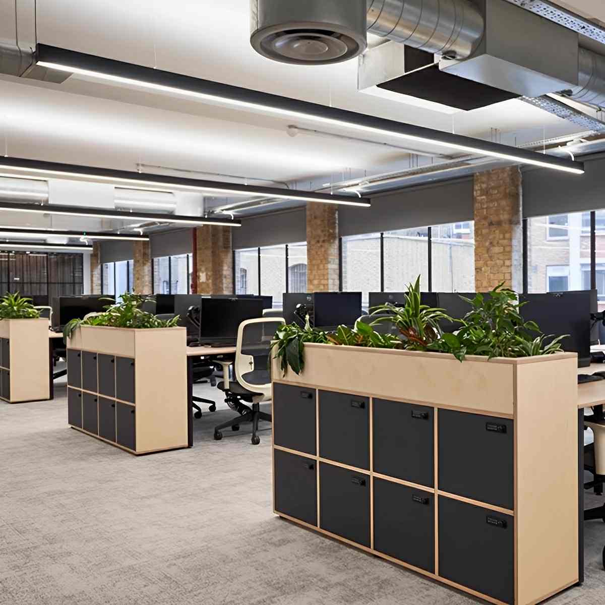 Minimalist Up&Down Linear LED Strip Office Suspended Pendant Lights