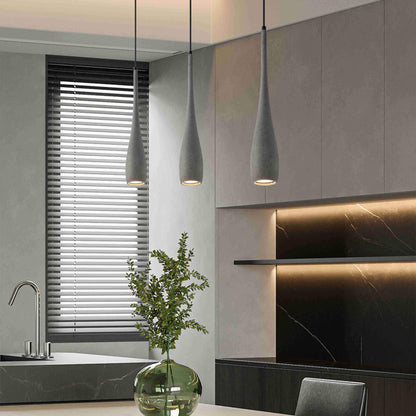 Modern Minimalist Water Drop Indoor Cement LED Pendant Lights - Flare Shack