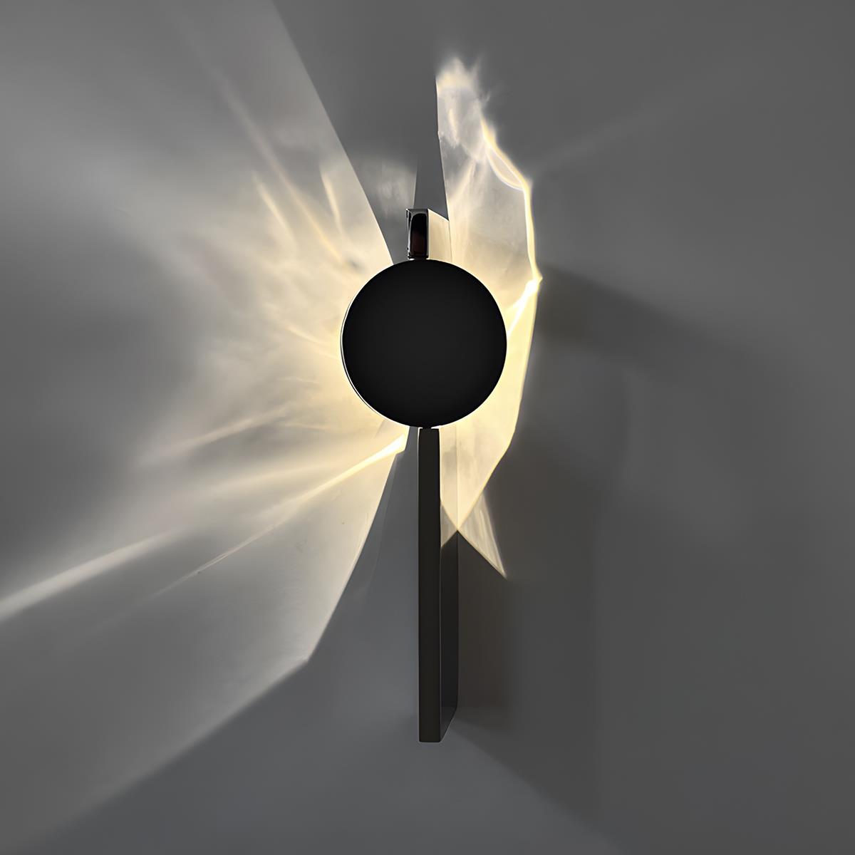 Modern Minimalist Water Waves Rotatable LED Wall Sconce