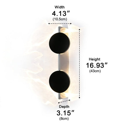 Modern Minimalist Water Waves Rotatable LED Wall Sconce