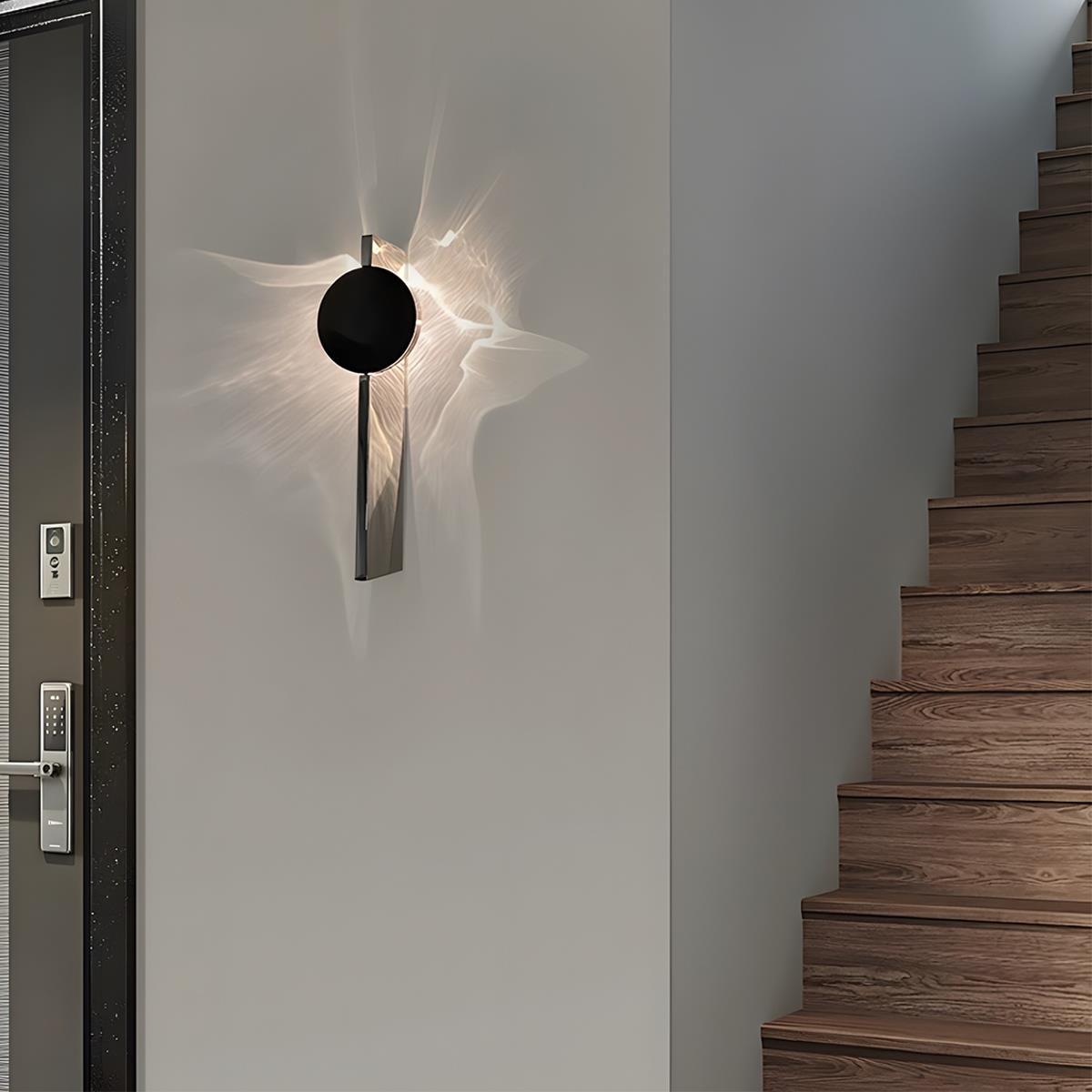 Modern Minimalist Water Waves Rotatable LED Wall Sconce