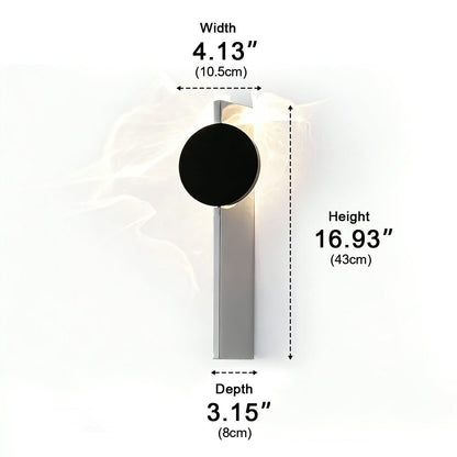 Modern Minimalist Water Waves Rotatable LED Wall Sconce