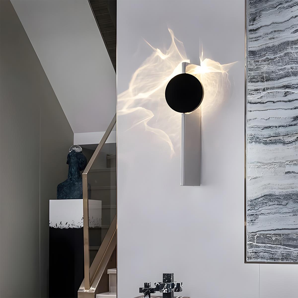 Modern Minimalist Water Waves Rotatable LED Wall Sconce