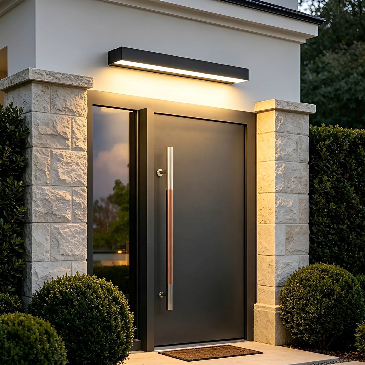 Modern Minimalist Waterproof Black LED Outdoor Porch Wall Light - Flare Shack
