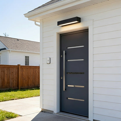 Modern Minimalist Waterproof Black LED Outdoor Porch Wall Light - Flare Shack