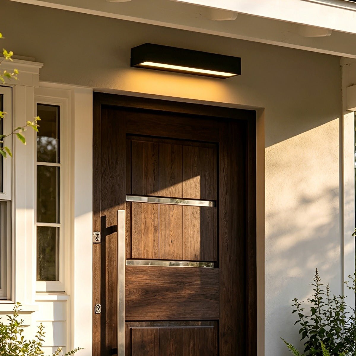 Modern Minimalist Waterproof Black LED Outdoor Porch Wall Light - Flare Shack