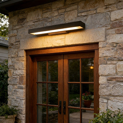 Dimmable Modern Minimalist Waterproof Black Porch Outdoor Wall Light