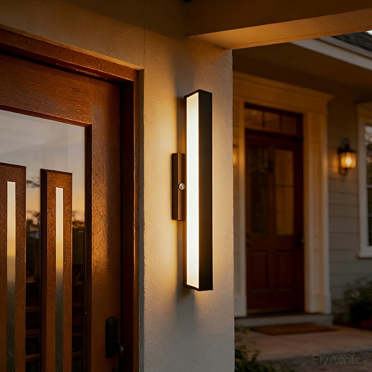 Dimmable Modern Minimalist Waterproof Black Porch Outdoor Wall Light