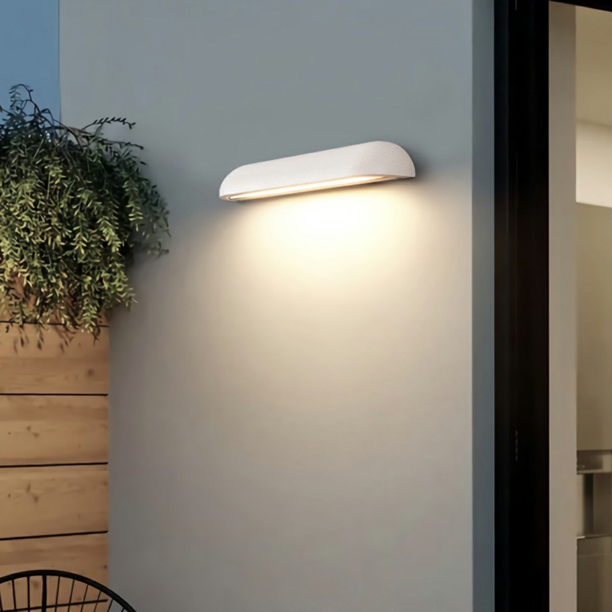 Modern Minimalist Waterproof Outdoor Cement Long Dome LED Porch Lights - Flare Shack
