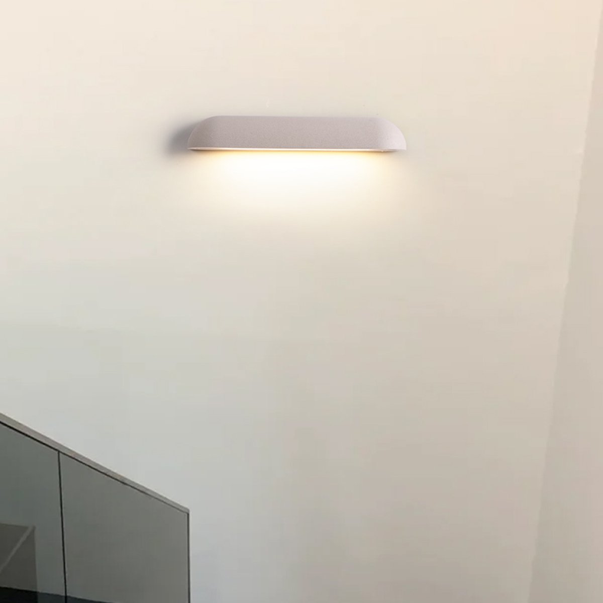 Modern Minimalist Waterproof Outdoor Concrete Long Dome LED Porch Lights