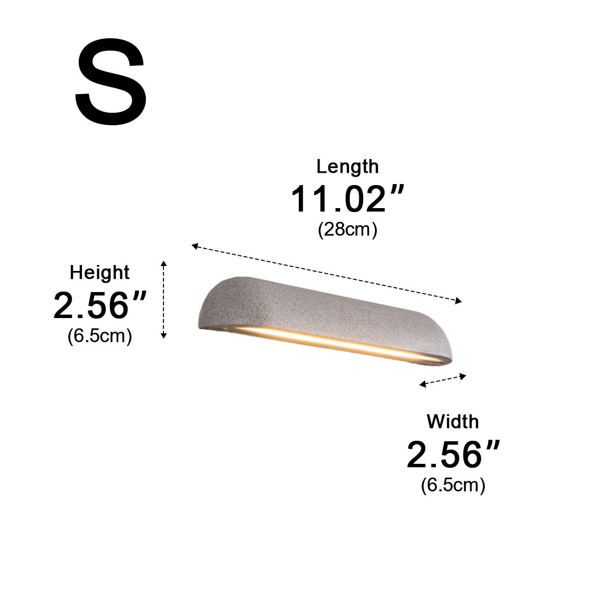 Modern Minimalist Waterproof Outdoor Concrete Long Dome LED Porch Lights
