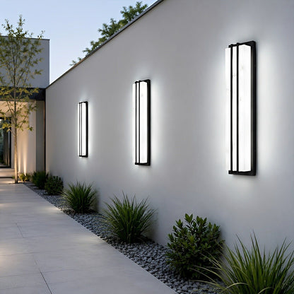Modern Minimalist Waterproof Rectangular LED Outdoor Wall Light