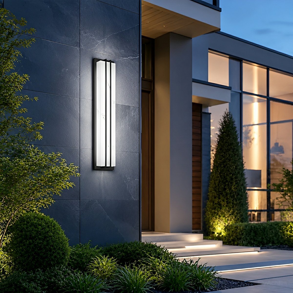 Modern Minimalist Waterproof Rectangular LED Outdoor Wall Light
