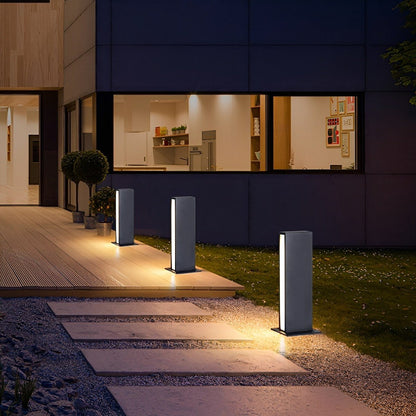 Modern Minimalist Waterproof Rectangular Outdoor LED Lawn Pathway Lights - Flare Shack