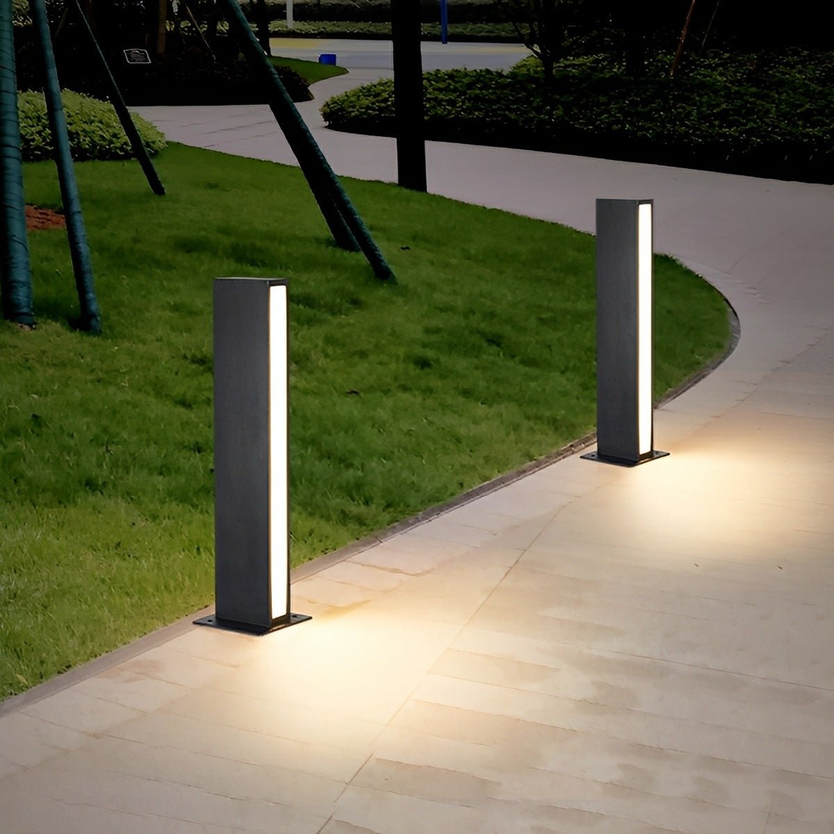 Modern Minimalist Waterproof Rectangular Outdoor LED Lawn Pathway Lights - Flare Shack