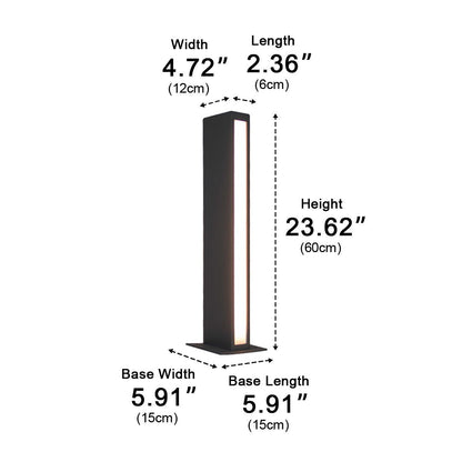 Modern Minimalist Waterproof Rectangular Outdoor LED Lawn Pathway Lights
