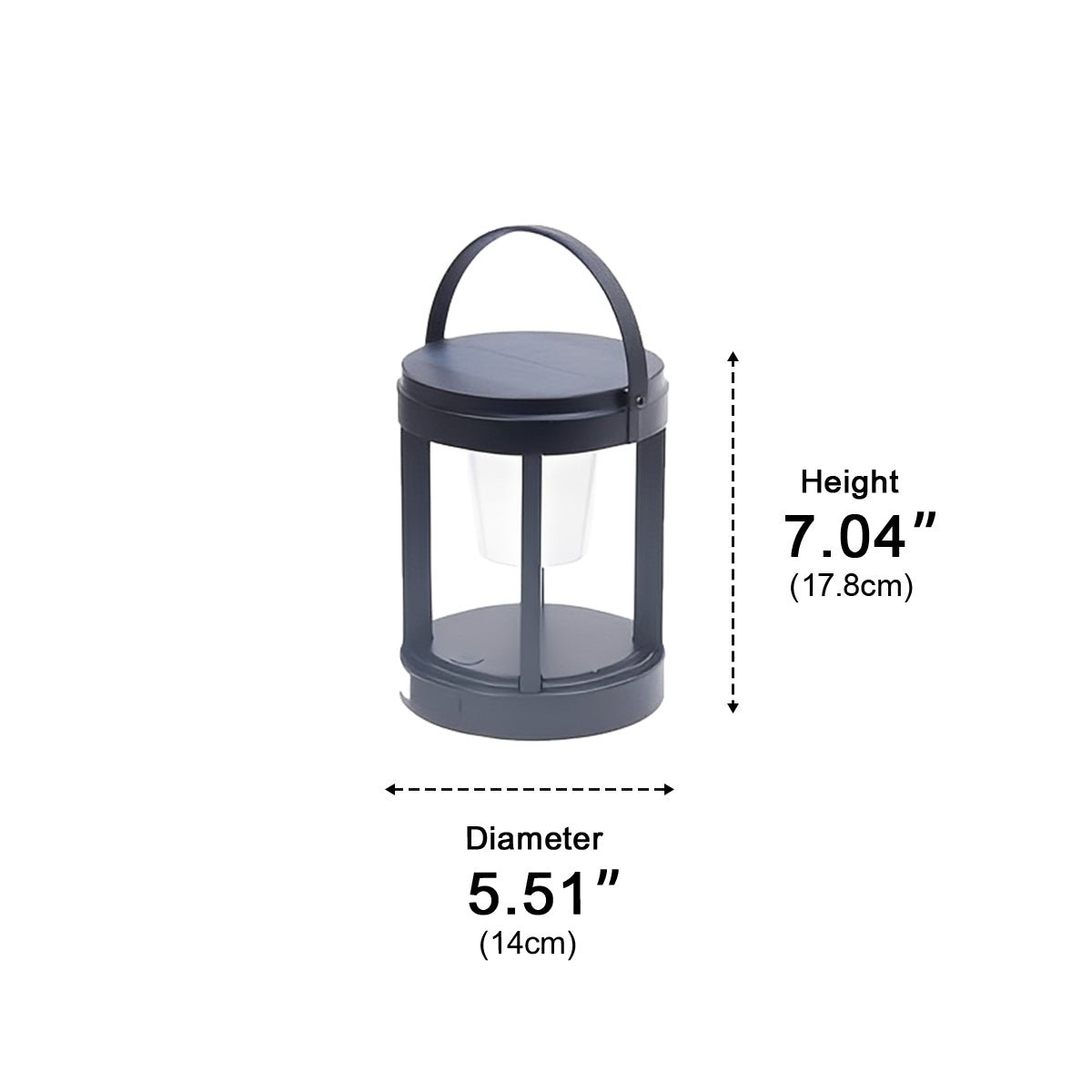 Modern Minimalist Waterproof Solar LED Outdoor Lantern Table Lamp