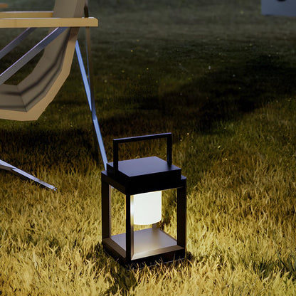 Modern Minimalist Waterproof Solar LED Outdoor Lantern Tabletop Lamp Rechargeable - Flare Shack