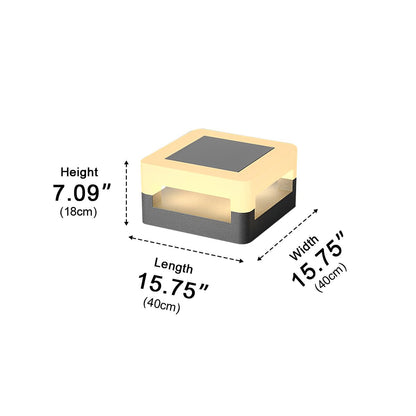 Modern Minimalist Waterproof Square LED Outdoor Post Lights