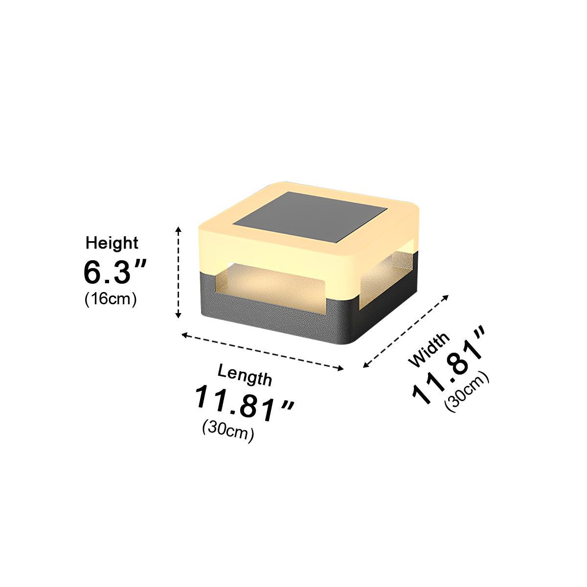 Modern Minimalist Waterproof Square LED Outdoor Post Lights