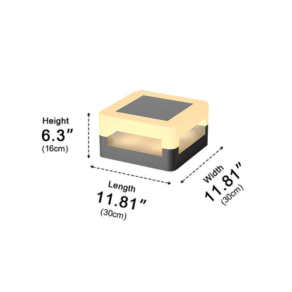 Modern Minimalist Waterproof Square LED Outdoor Post Lights