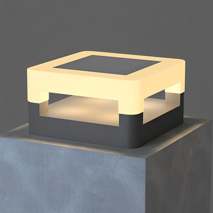 Modern Minimalist Waterproof Square LED Outdoor Post Lights