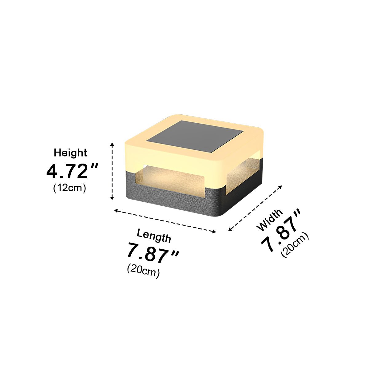 Modern Minimalist Waterproof Square LED Outdoor Post Lights