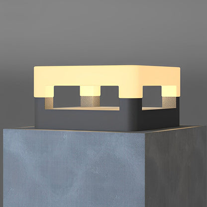 Modern Minimalist Waterproof Square LED Outdoor Post Lights