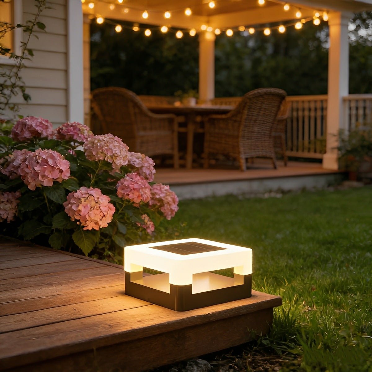Modern Minimalist Waterproof Square LED Outdoor Post Lights - Flare Shack