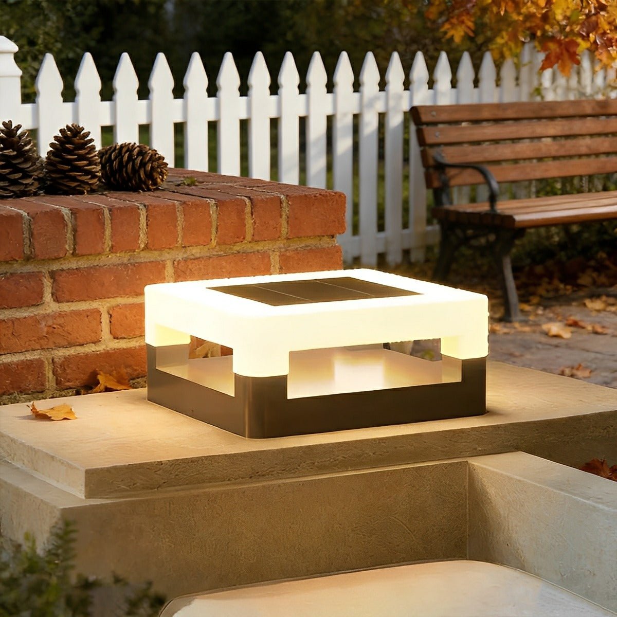 Modern Minimalist Waterproof Square LED Outdoor Post Lights - Flare Shack