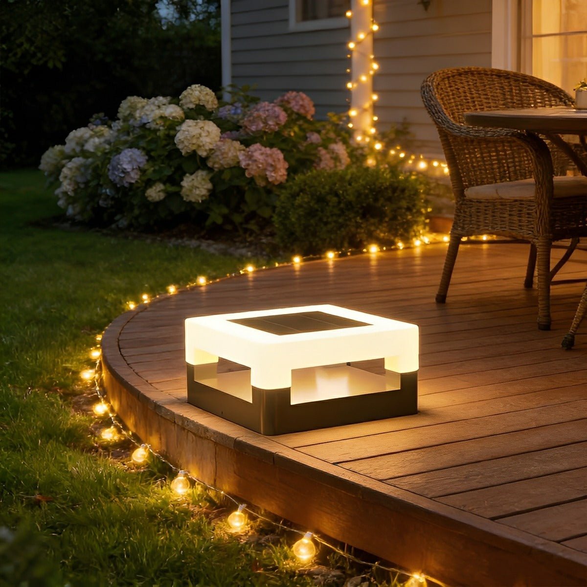Modern Minimalist Waterproof Square LED Outdoor Post Lights