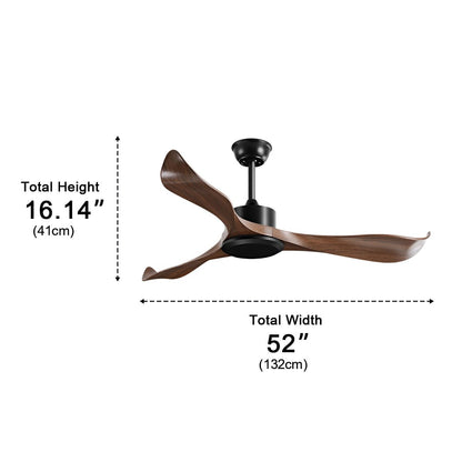 Modern Minimalist Wing-inspired Blade DC Motor Reverse Ceiling Fan