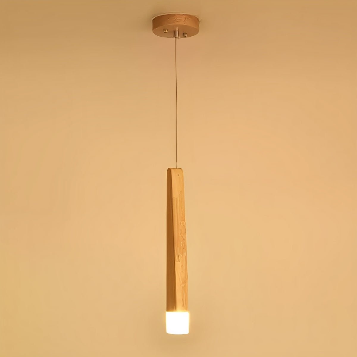 Modern Minimalist Wood Art Firewood Stick Pendant Lights - Flare Shack