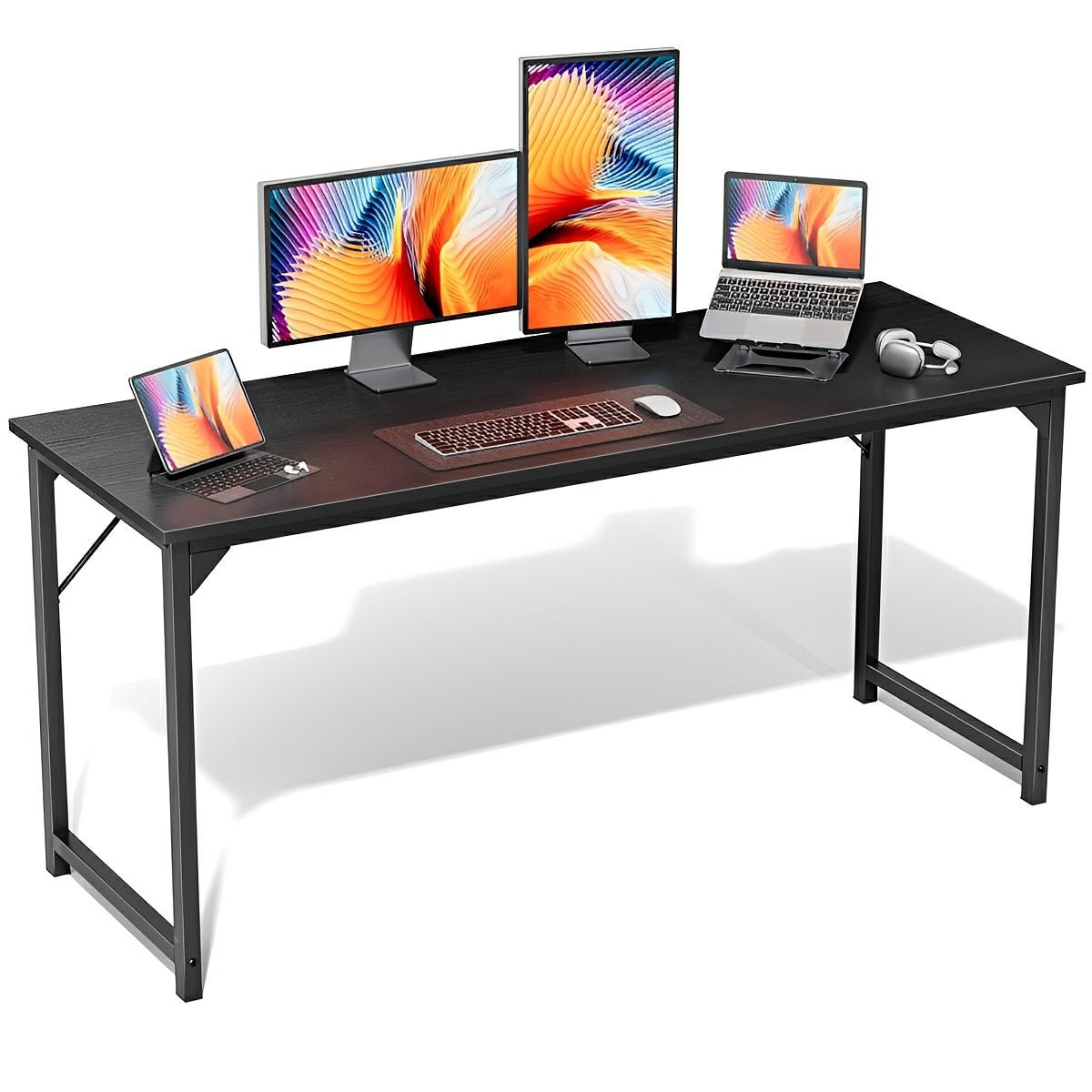 Modern Minimalist Wood Computer Desk for Home Office