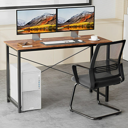Modern Minimalist Wood Computer Desk for Home Office