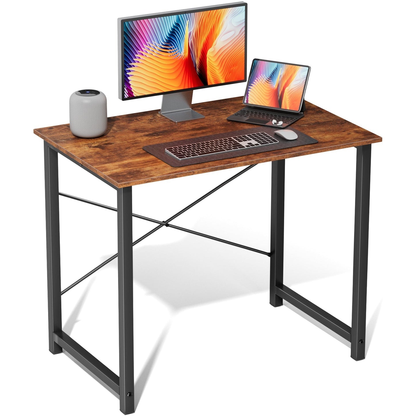 Modern Minimalist Wood Computer Desk for Home Office