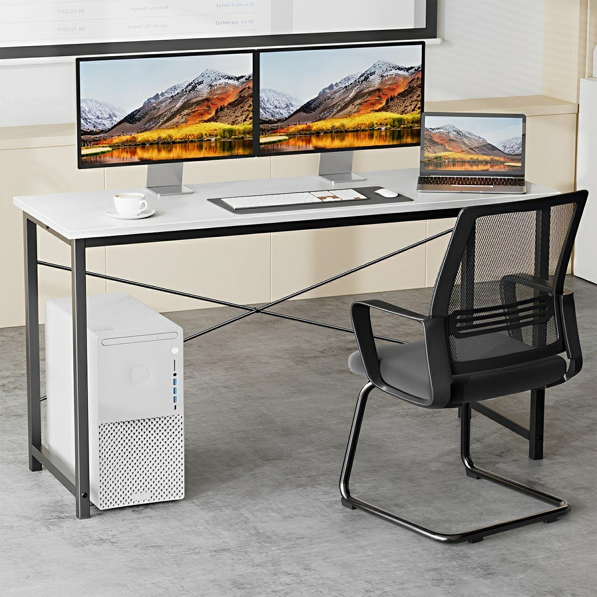 Modern Minimalist Wood Computer Desk for Home Office - Flare Shack