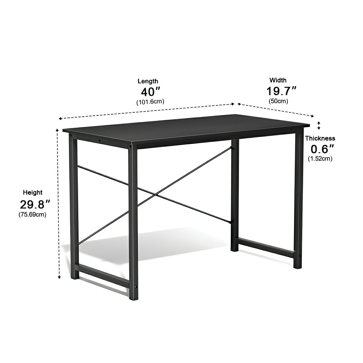 Modern Minimalist Wood Computer Desk for Home Office
