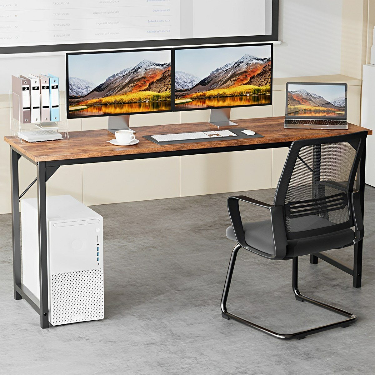 Modern Minimalist Wood Computer Desk for Home Office - Flare Shack