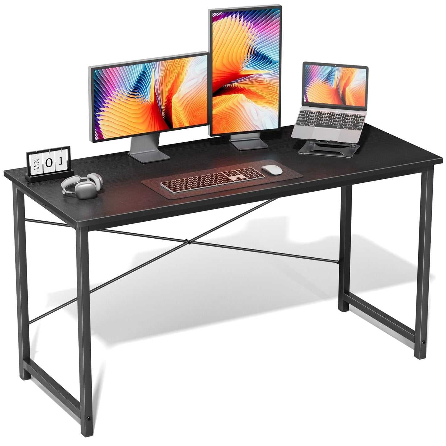 Modern Minimalist Wood Computer Desk for Home Office