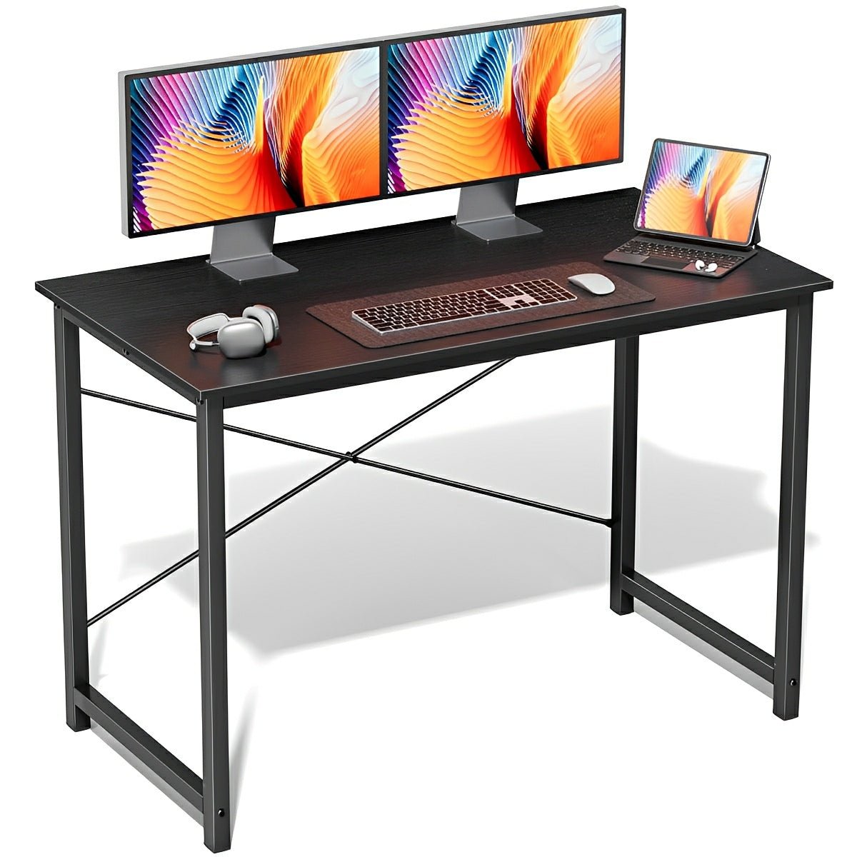 Modern Minimalist Wood Computer Desk for Home Office