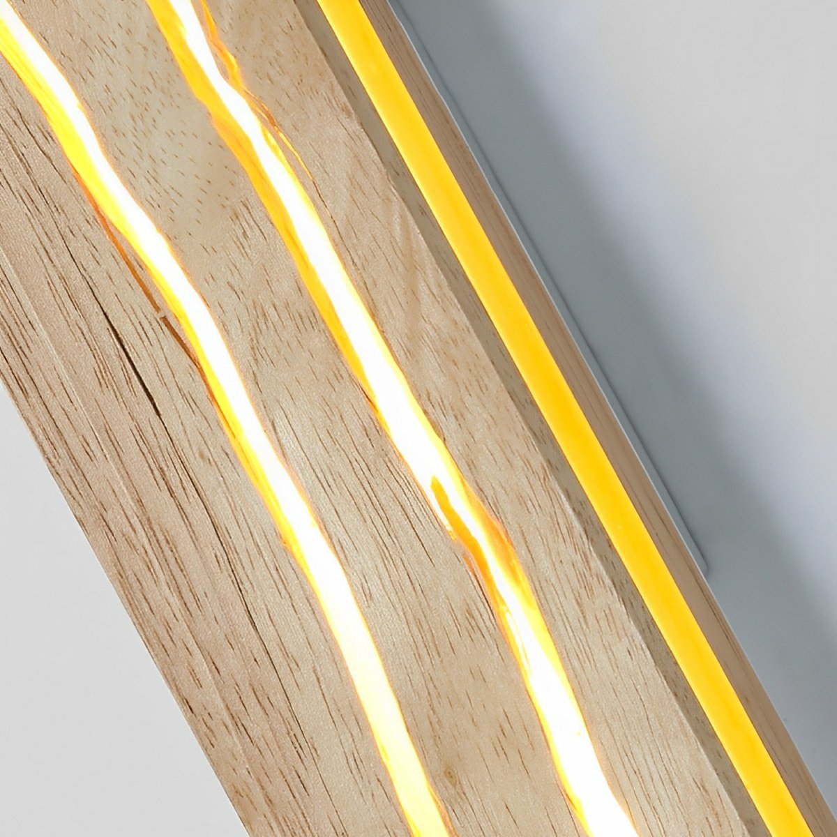 Modern Minimalist Wood Crazed Texture LED Long Strip Indoor Wall Sconce