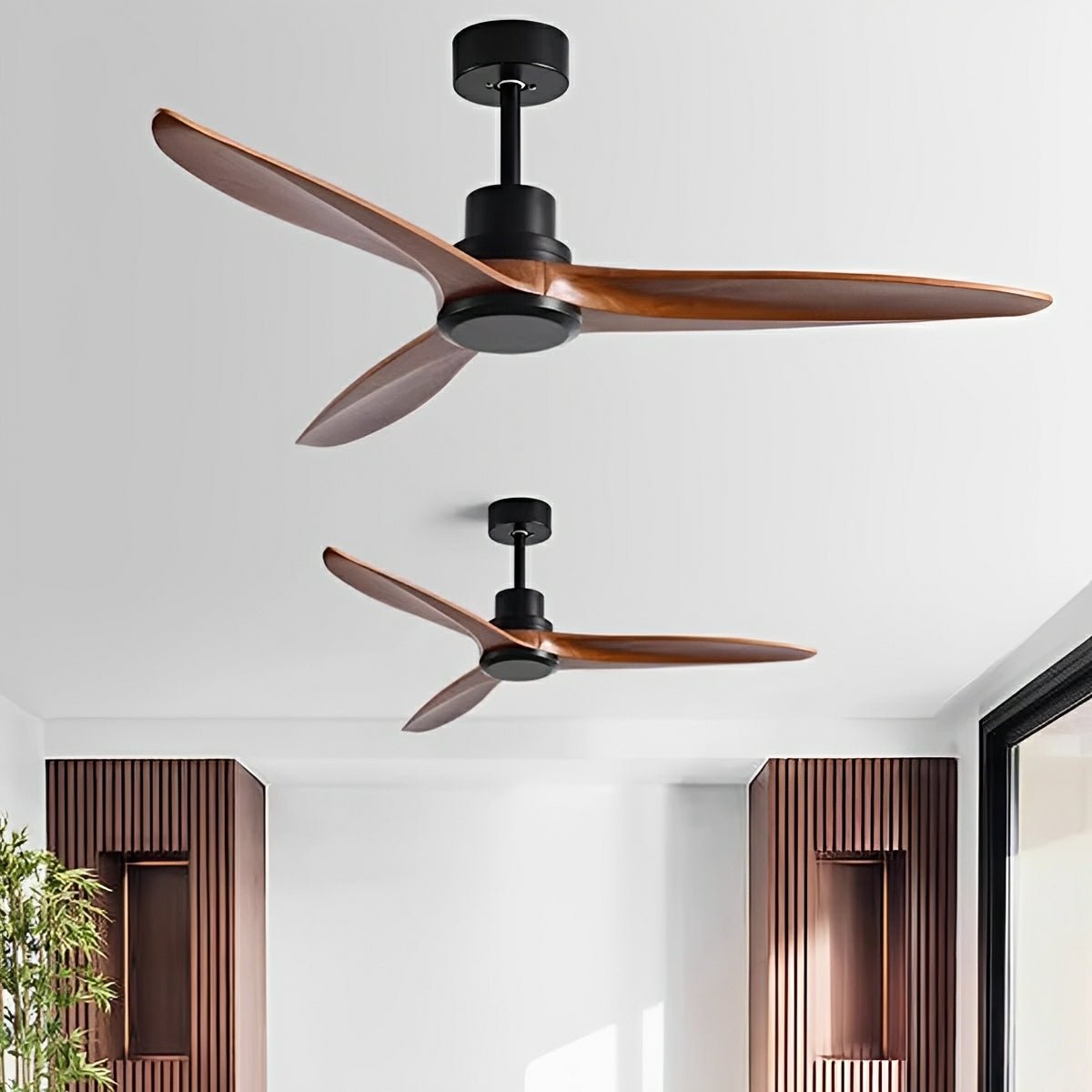 Modern Minimalist Wood DC Motor Reverse Ceiling Fan