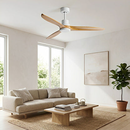 Modern Minimalist Wood DC Motor Reverse Ceiling Fan - Flare Shack