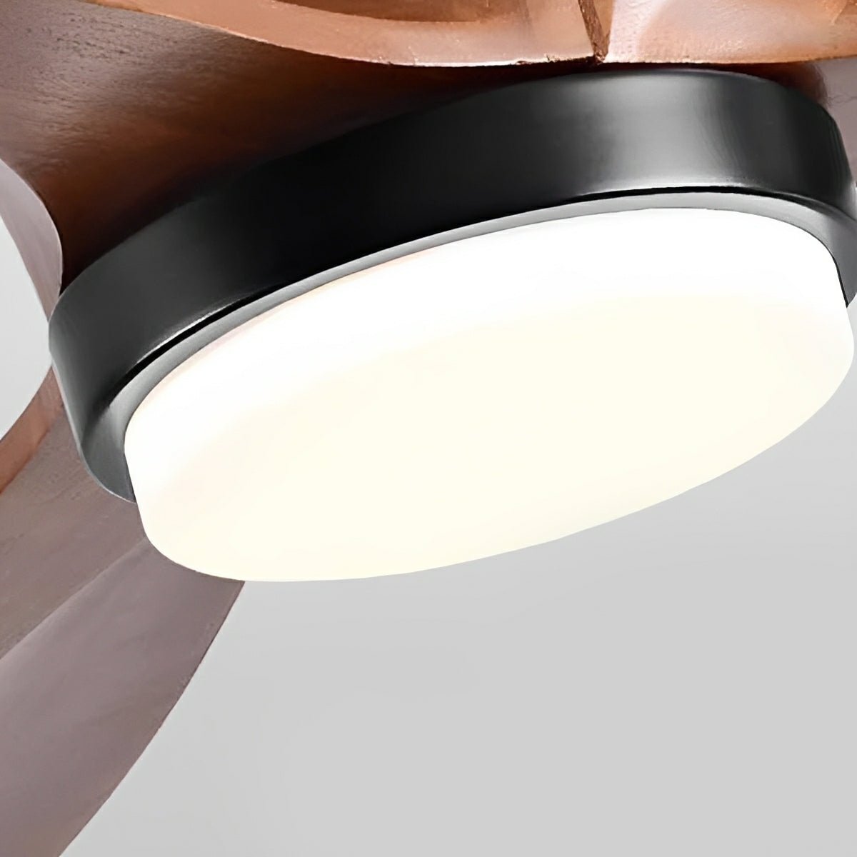 Modern Minimalist Wood DC Motor Reversible Ceiling Fan with Light