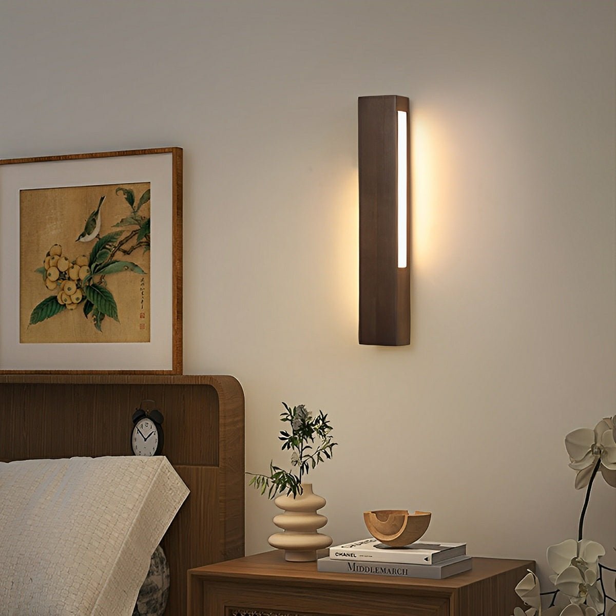 Modern Minimalist Wood Double - Sided Lighting LED Long Strip Indoor Wall Sconce - Flare Shack