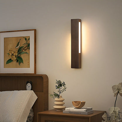 Modern Minimalist Wood Double - Sided Lighting LED Long Strip Indoor Wall Sconce - Flare Shack