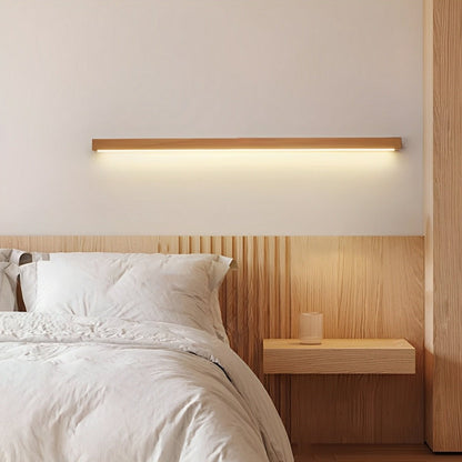 Modern Minimalist Wood Down LED Long Strip Indoor Wall Sconce - Flare Shack
