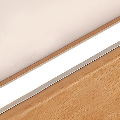 Modern Minimalist Wood Down LED Long Strip Indoor Wall Sconce